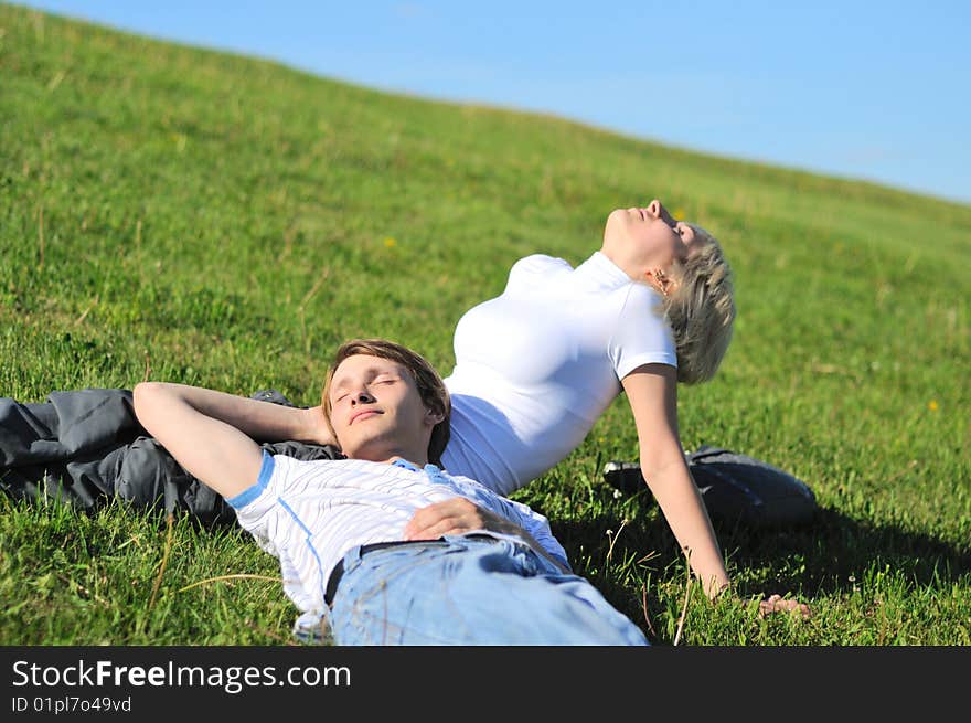 Young couple in the park