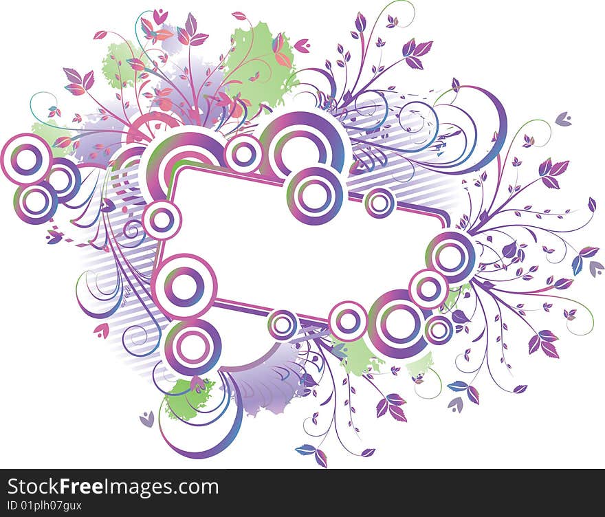 The vector illustration contains the image of grunge frame. The vector illustration contains the image of grunge frame