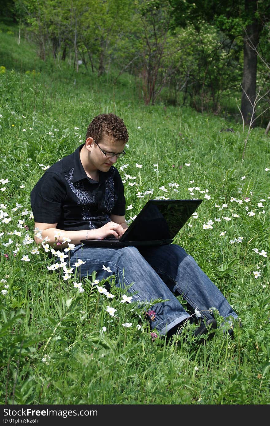 Fellow with a notebook