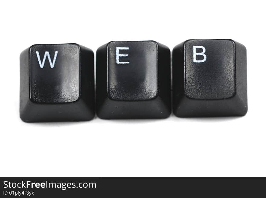 World wide web spelled out on computer keys