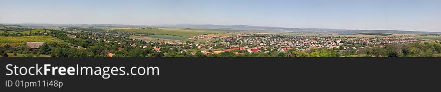 Panorama of Etyek, a famous wine-district