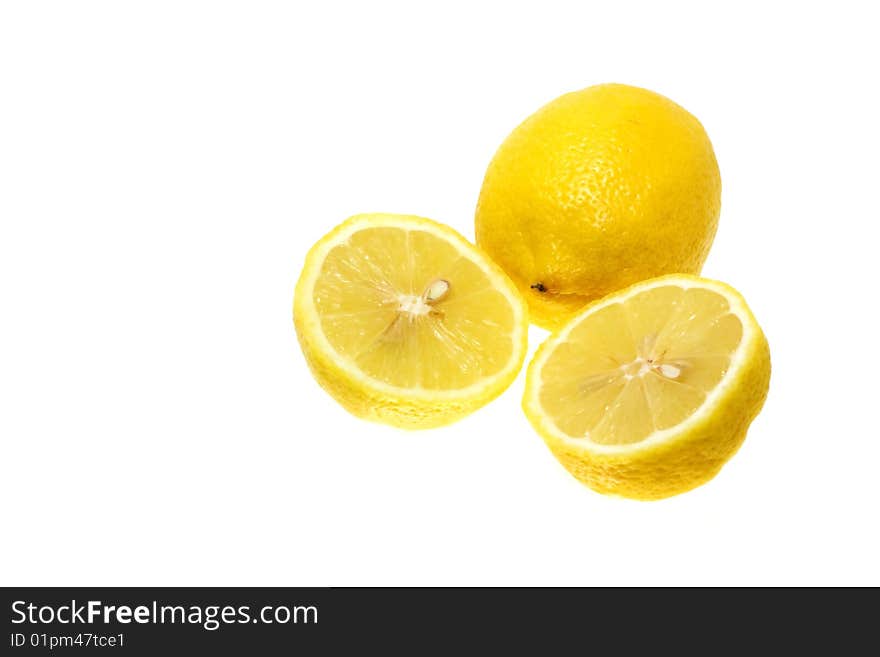 Lemon on a white background. Lemon on a white background