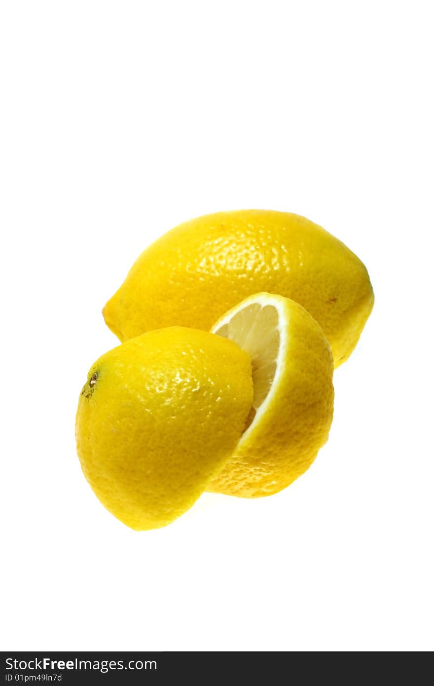 Lemon on a white background. Lemon on a white background