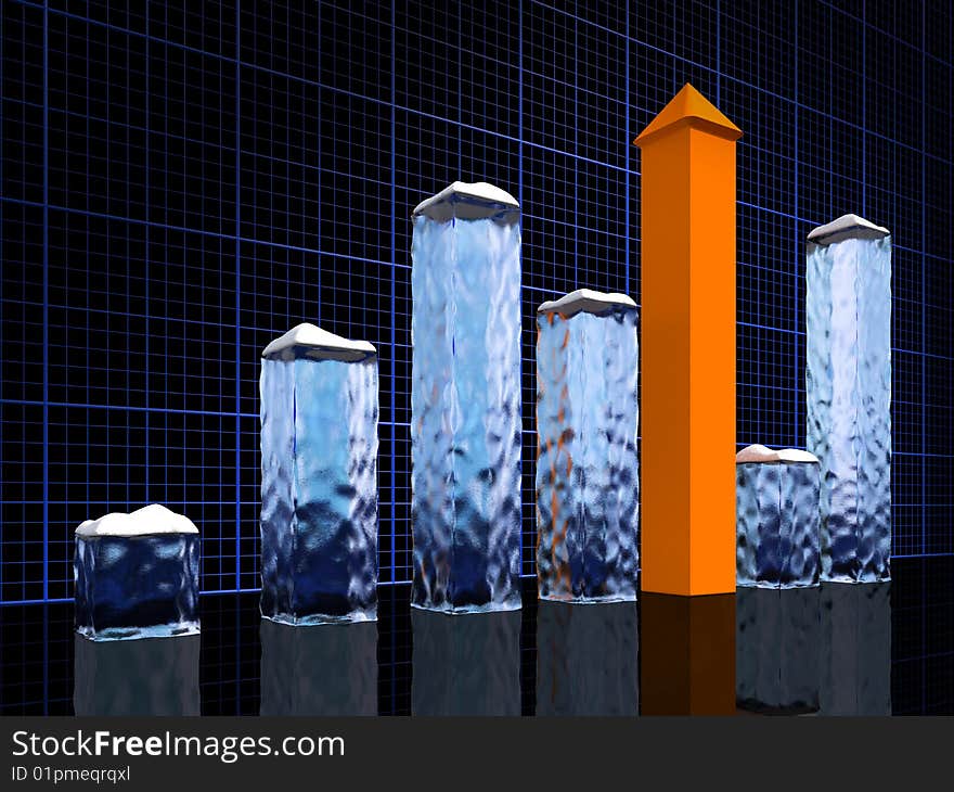 Business graph. Success concept. Hi-res digitally generated image.