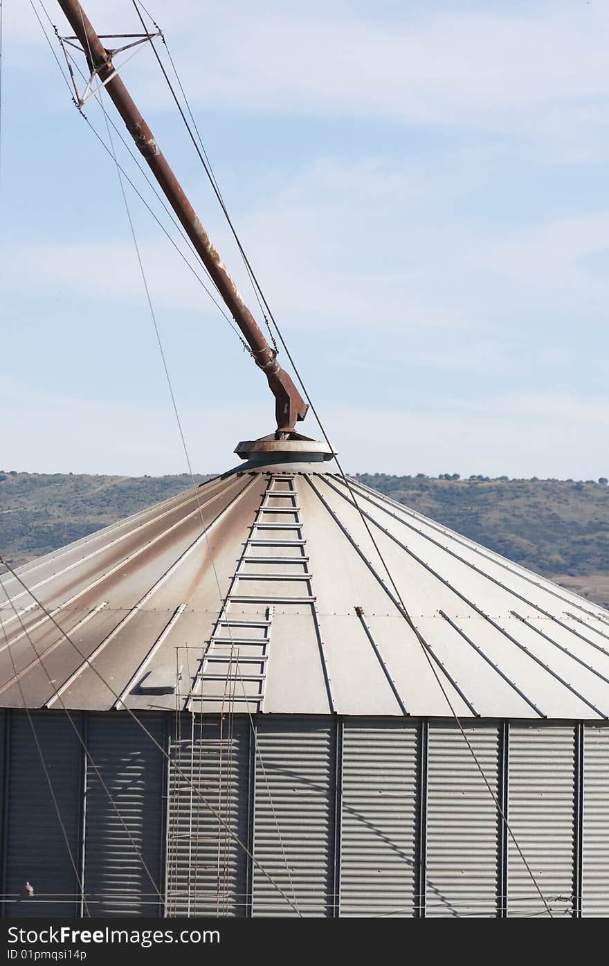 Picture of an industry landscape with great clouds and materials