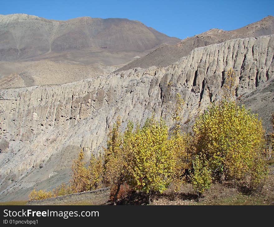 Ancient sacramental caves in muktinat region of nepal