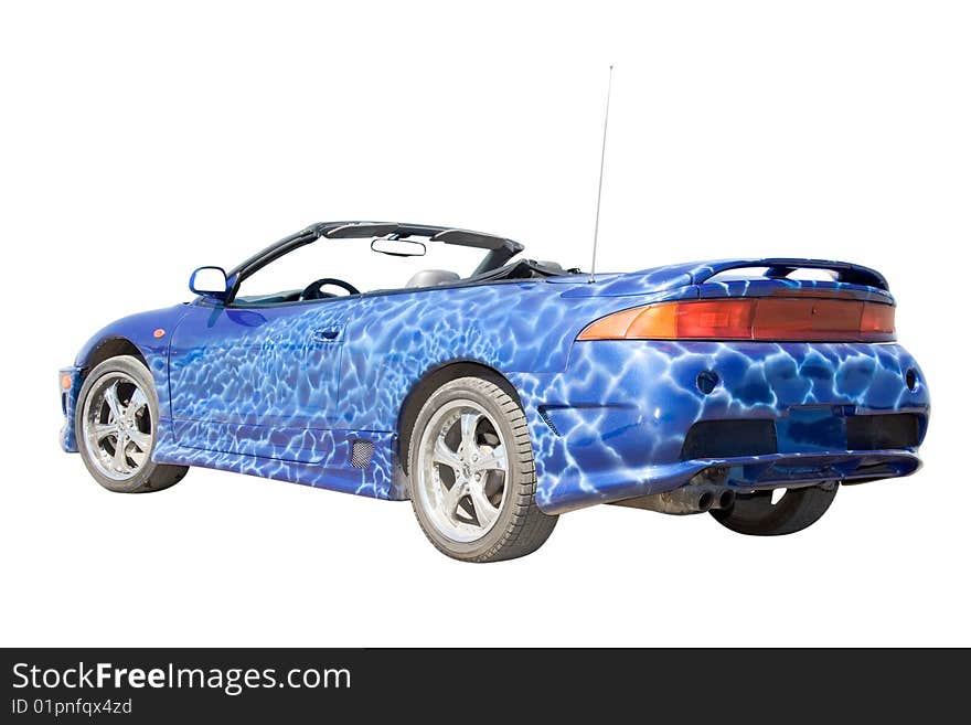 Blue cabriolet