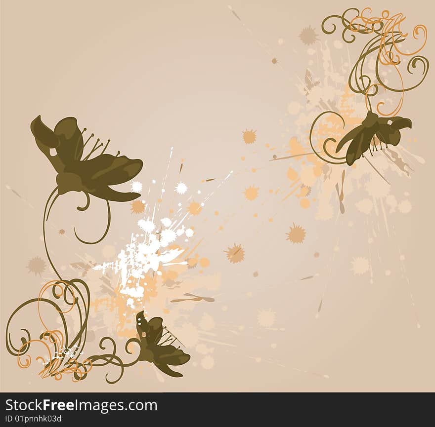 Illustration of a floral background