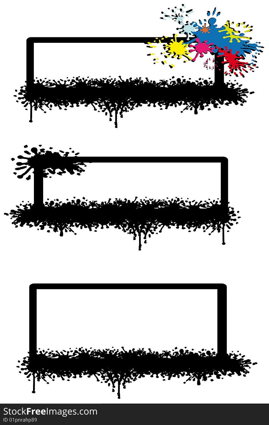 Three Inkblot Frames