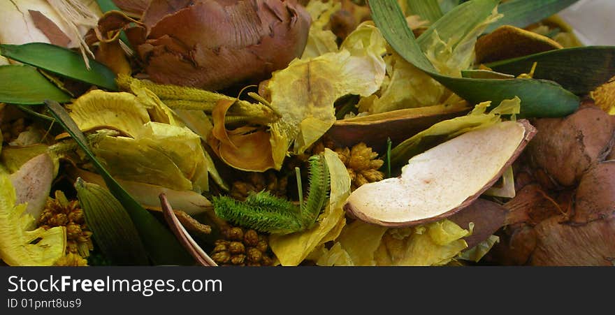 This is a pot purri from the autumnal colors. This is a pot purri from the autumnal colors