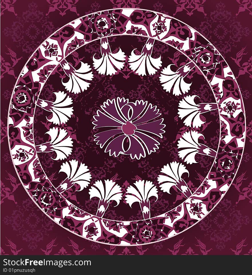 Antique ottoman grungy wallpaper vector design. Antique ottoman grungy wallpaper vector design