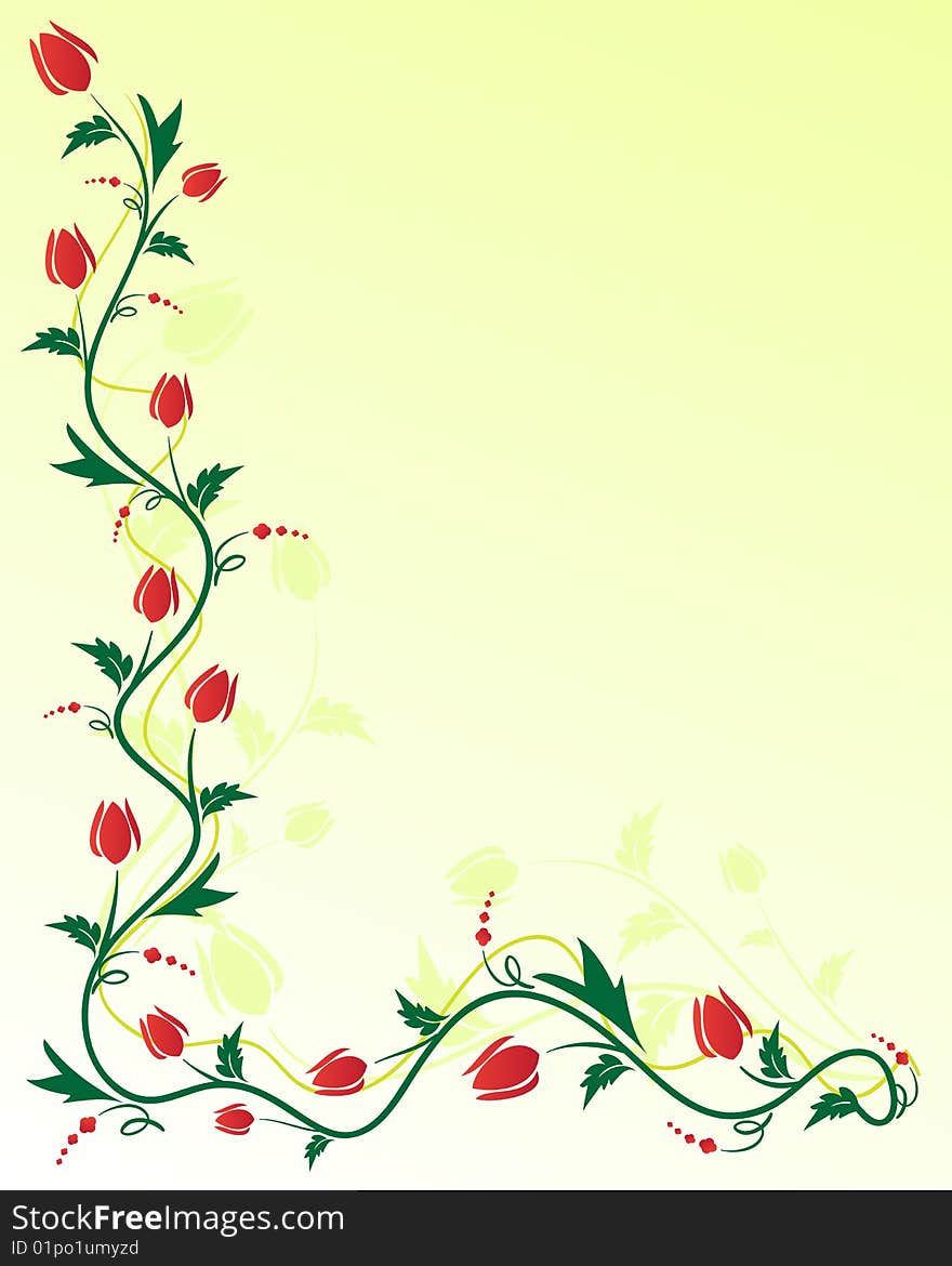 Floral background with place for your text