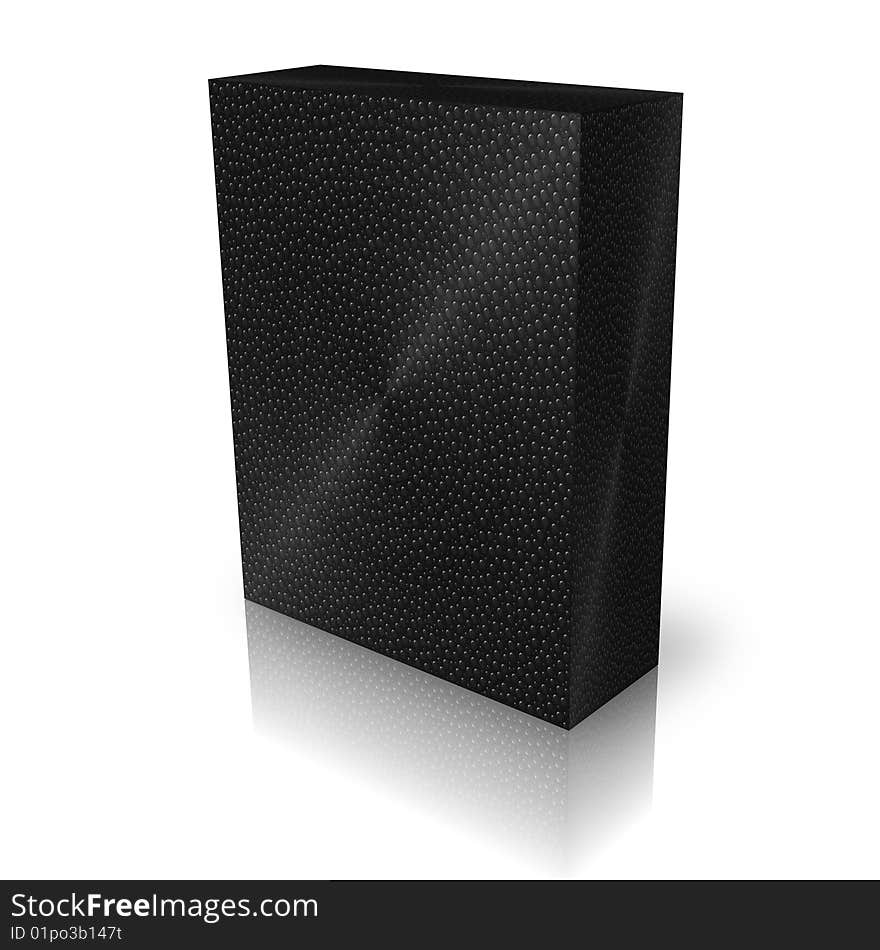 Blank black water drops box template on white background