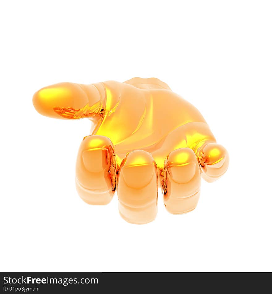 Colorful hand isolated on a white background. Colorful hand isolated on a white background