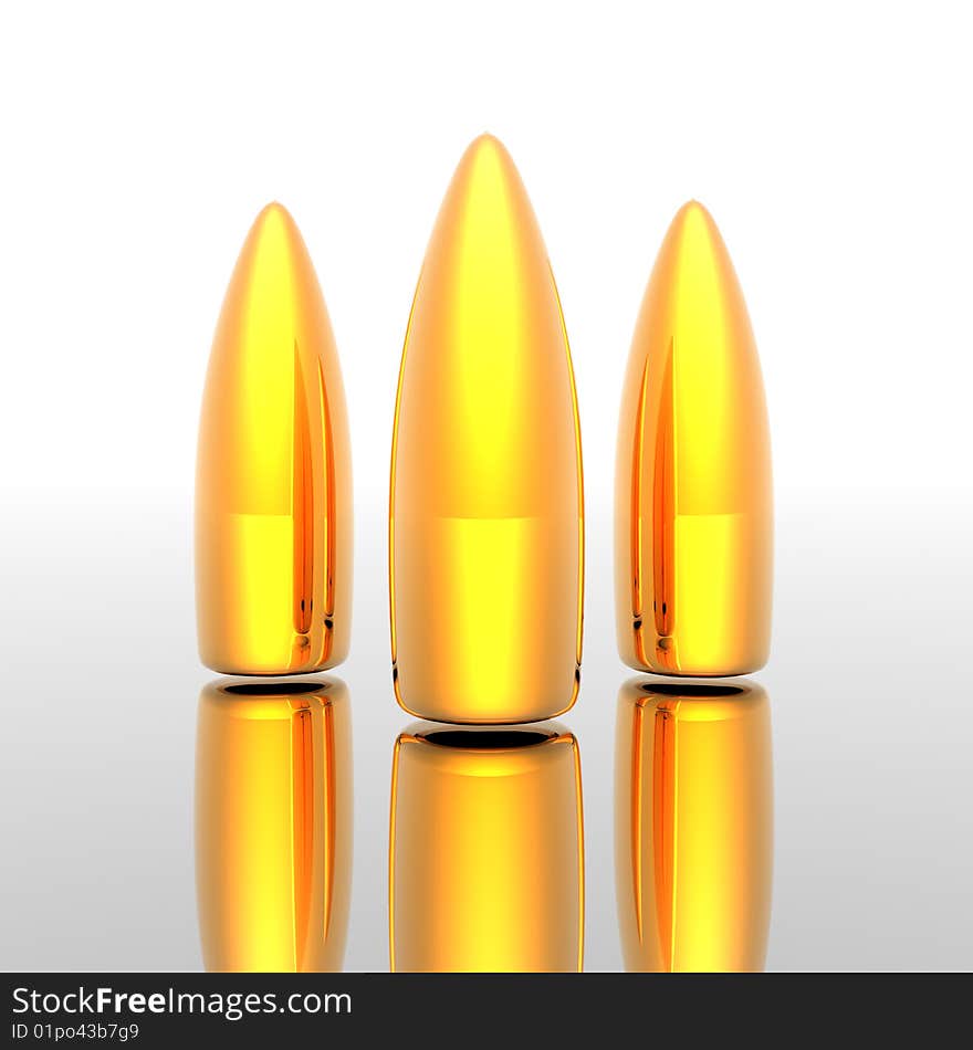 Bright golden bullets in 3D