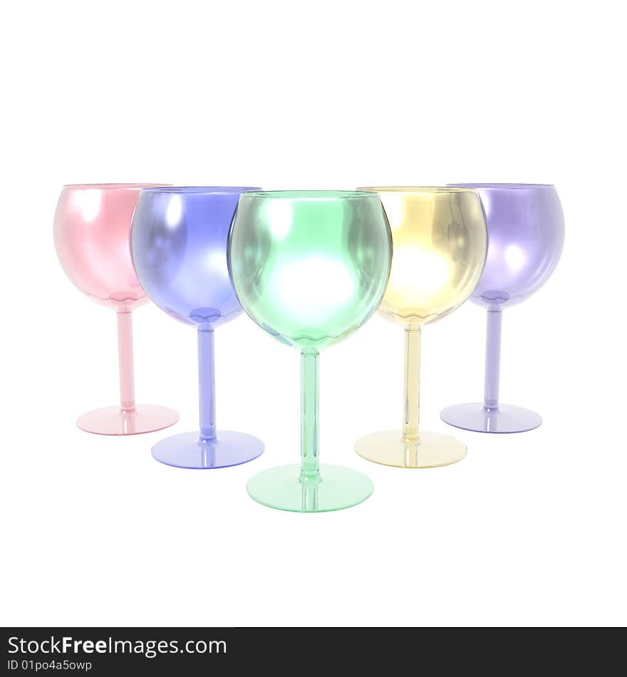 Wine glass isolated on a white background