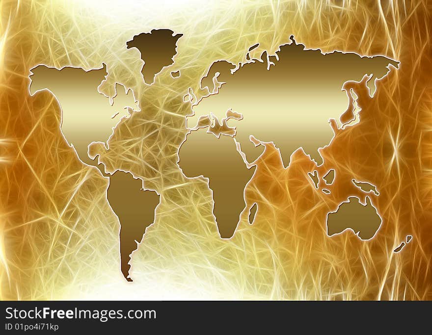 World map silhouette