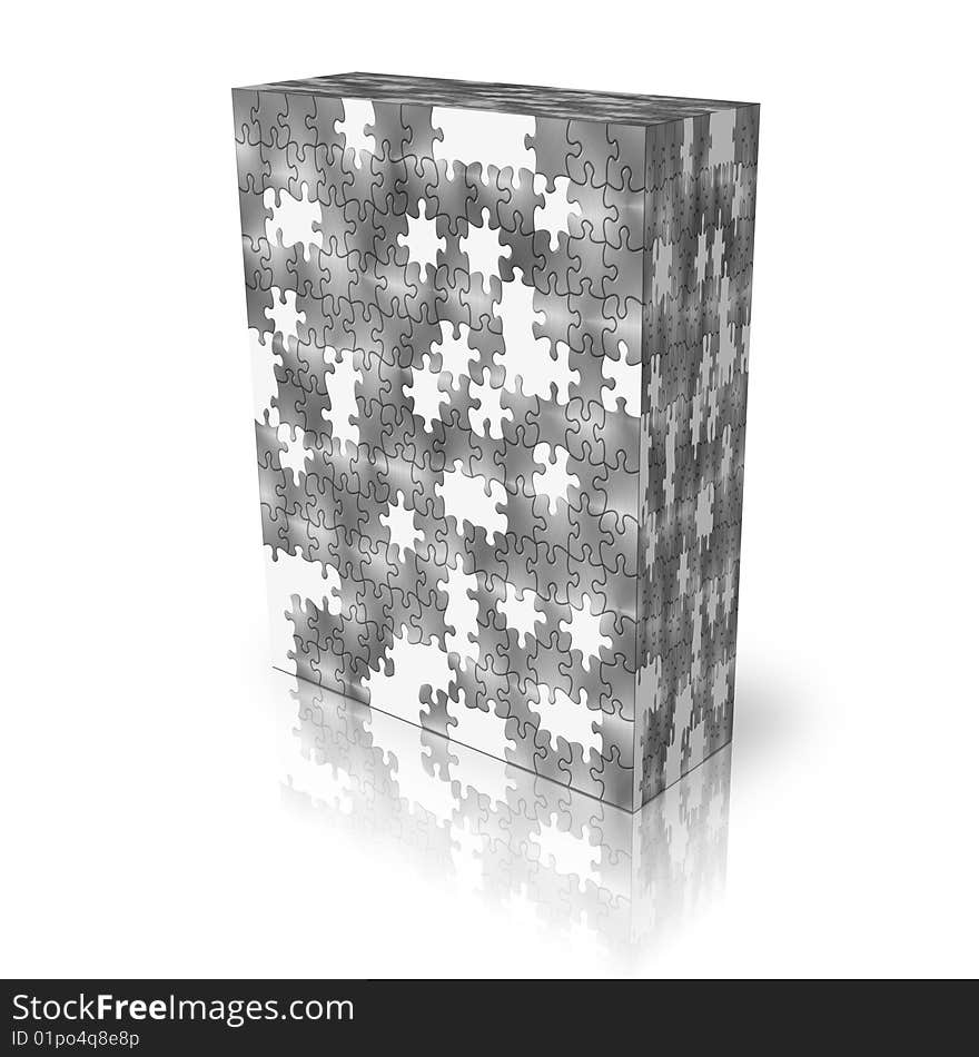 Blank puzzle box template