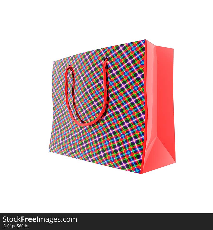 Presents and gifts bag isolated on a white background