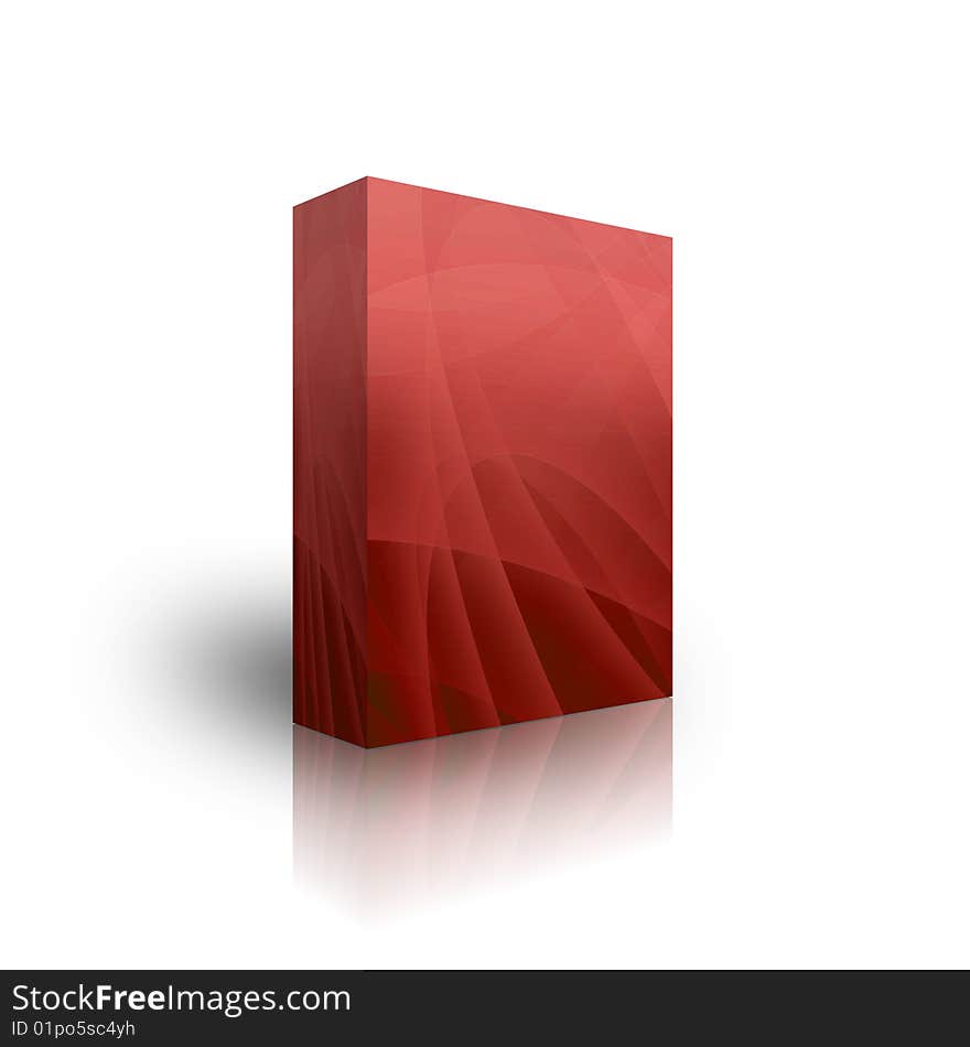 Blank red aqua box template