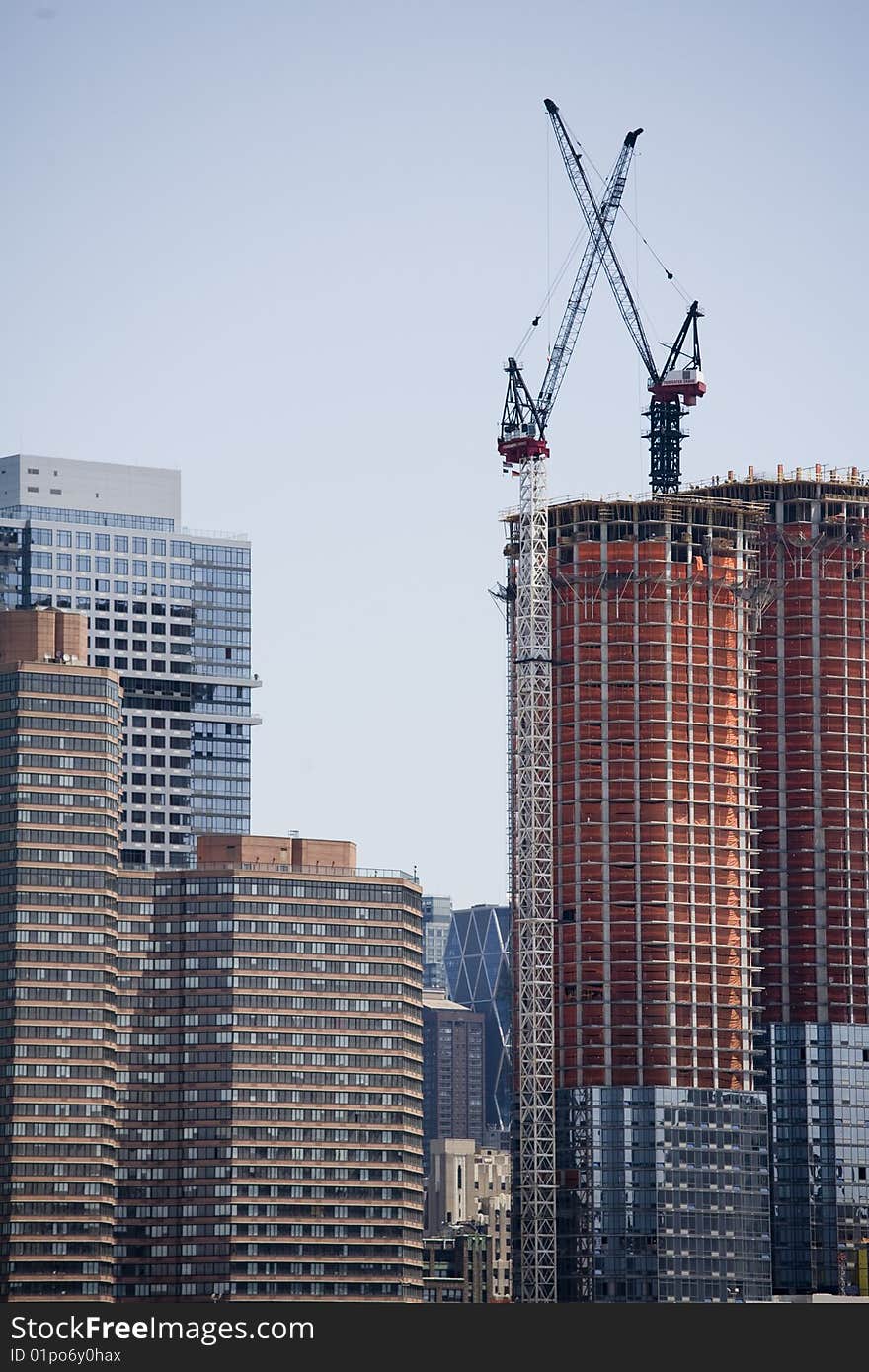 Panorama of Manhattan skyline new york