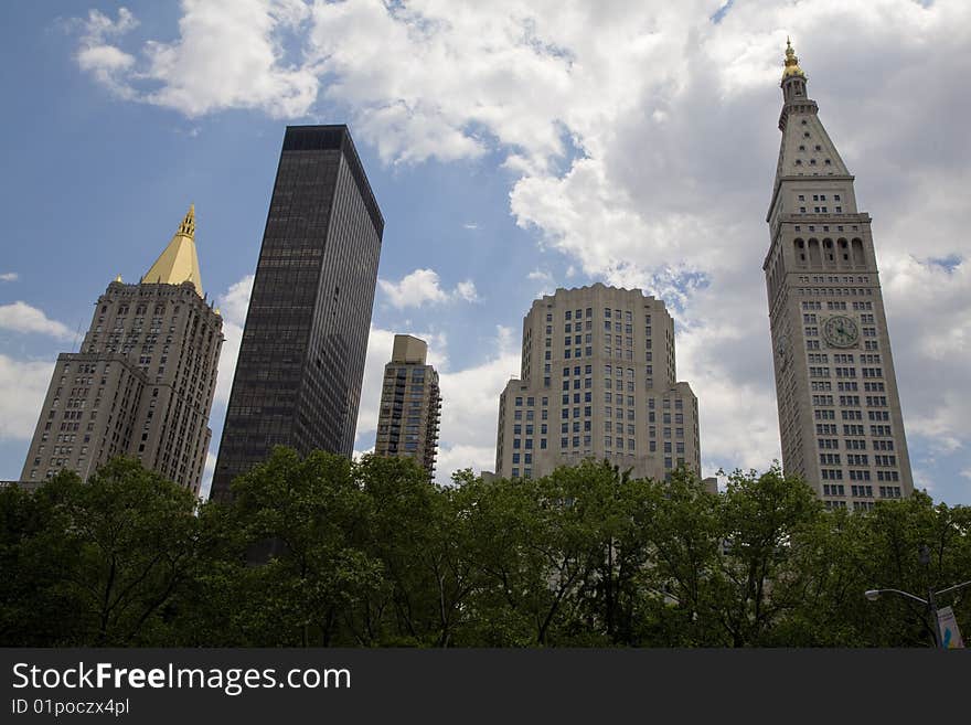 Skyscrapers of manhattan