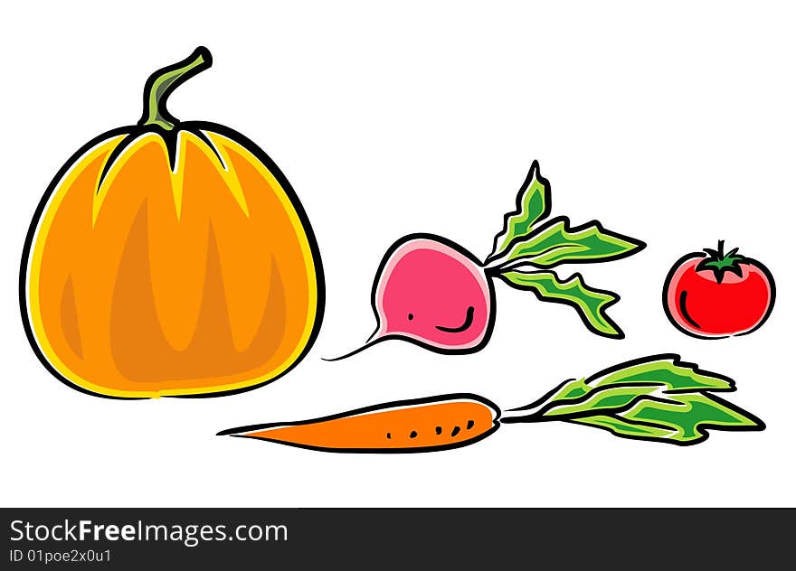 Vegetables Illustration (Vector)