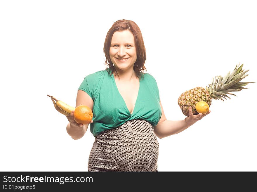 Pregnant woman representing a healthy lifestyle. Pregnant woman representing a healthy lifestyle