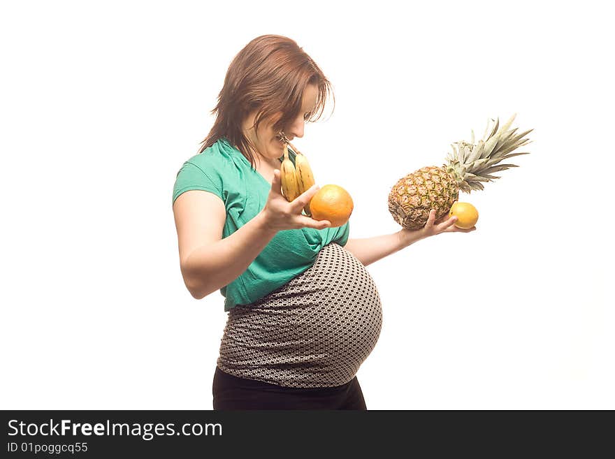 Pregnant woman representing a healthy lifestyle. Pregnant woman representing a healthy lifestyle