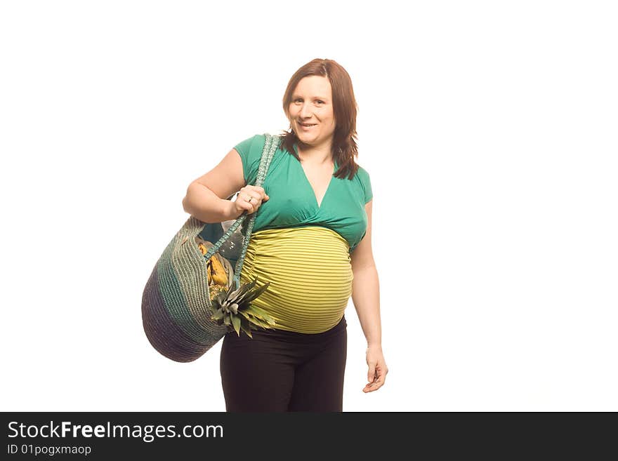 Pregnant woman representing a healthy lifestyle. Pregnant woman representing a healthy lifestyle