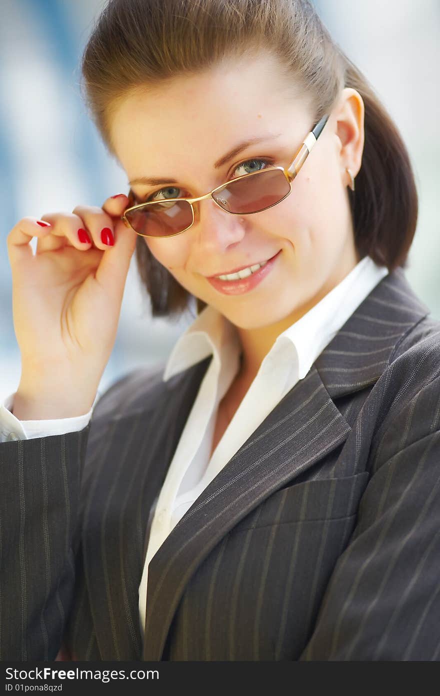 Modern professional businesswoman with glasses