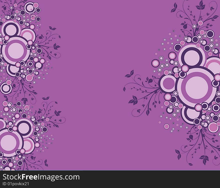 The vector illustration contains the image of floral background