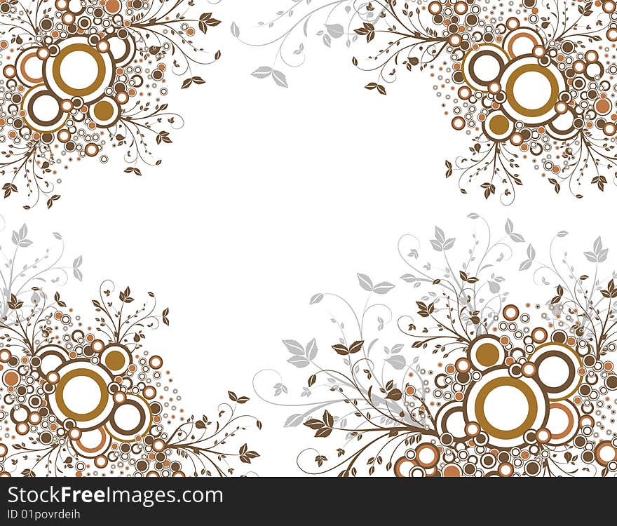 The vector illustration contains the image of floral background