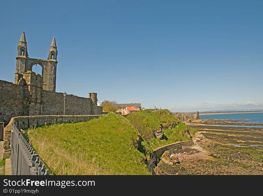 old cathedral castle and the coast