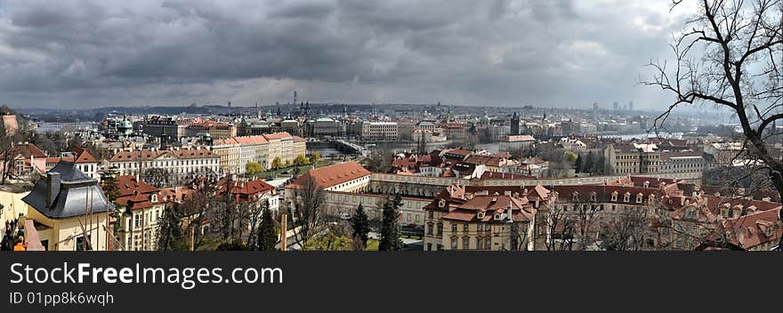 Panorama of the city of Prague. An excellent kind. Panorama of the city of Prague. An excellent kind.