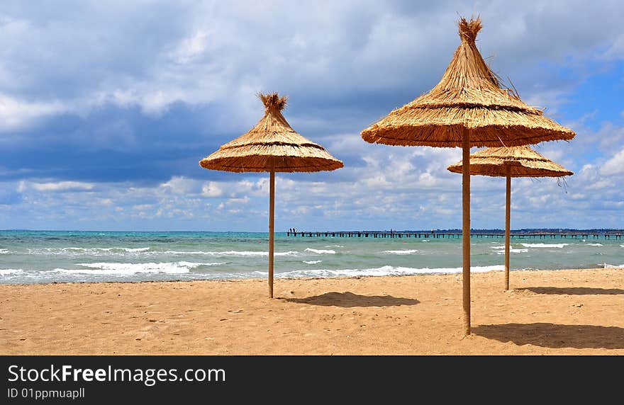 Sheds at the beach