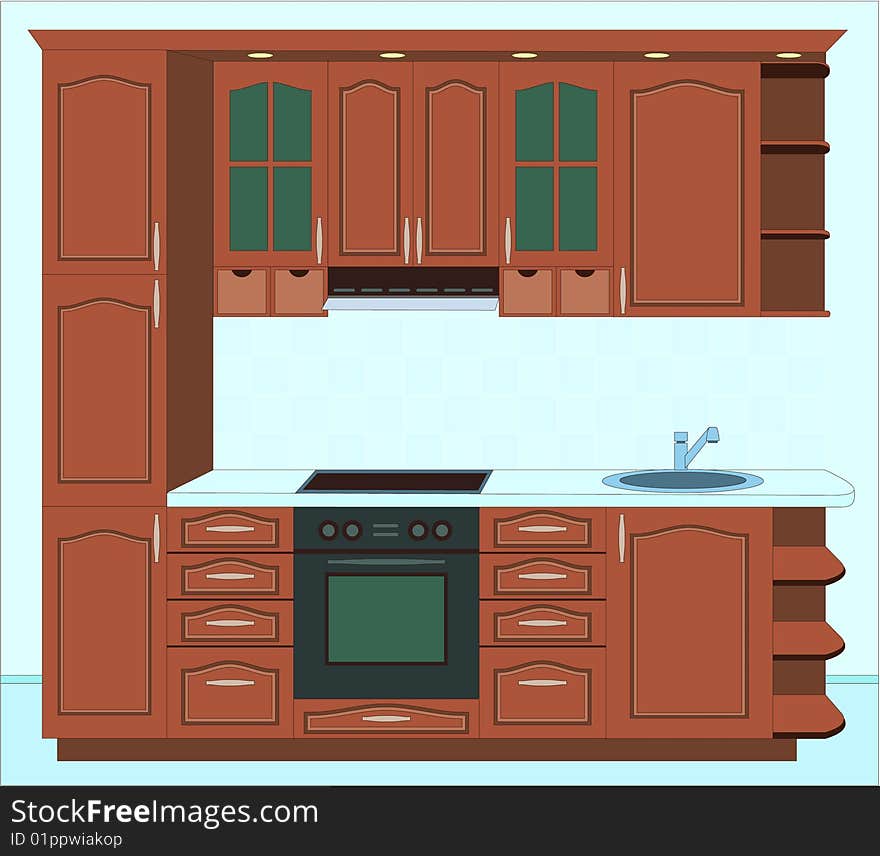 Kitchen Furniture. Interiors.