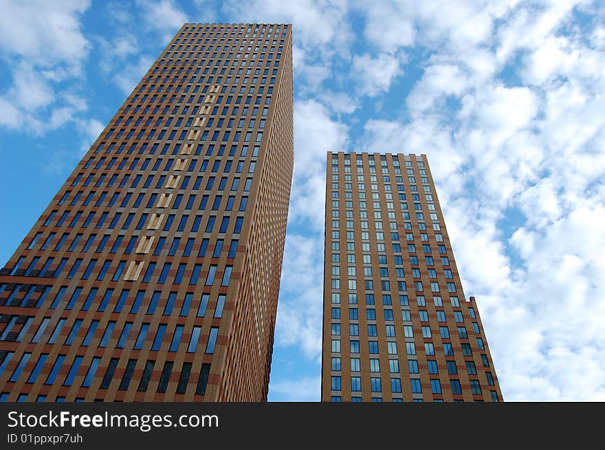 skyscraper office buildings