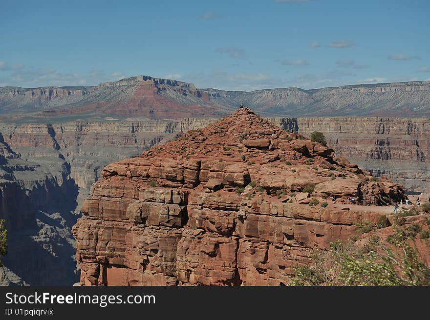 Grand Canyon view from the south rim. Near the skywalk