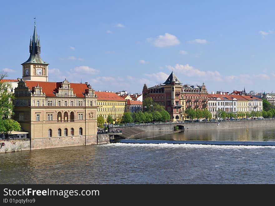 Prague with river Vltava