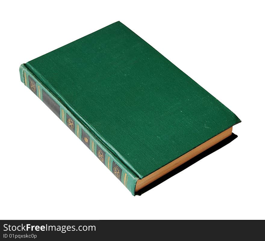 Old book isolated on white background with clipping path