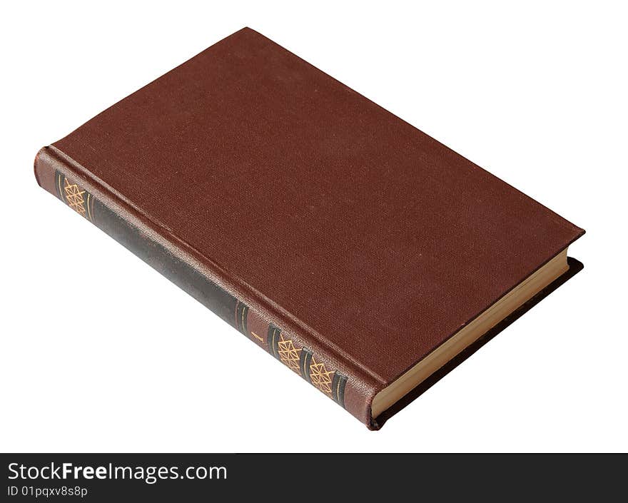 Old book isolated on white background with clipping path