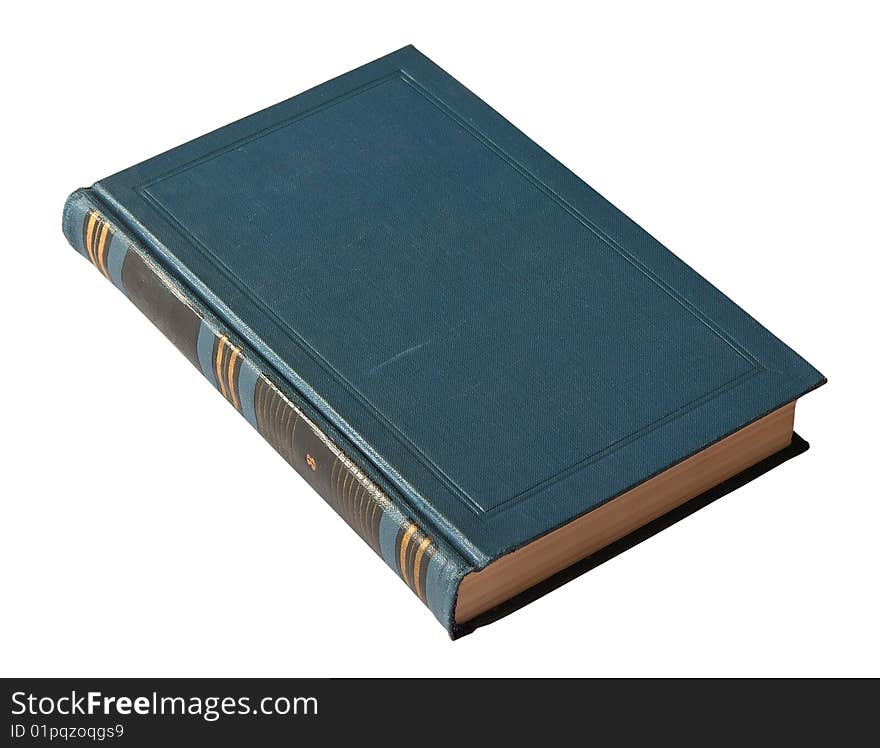 Old book isolated on white background with clipping path