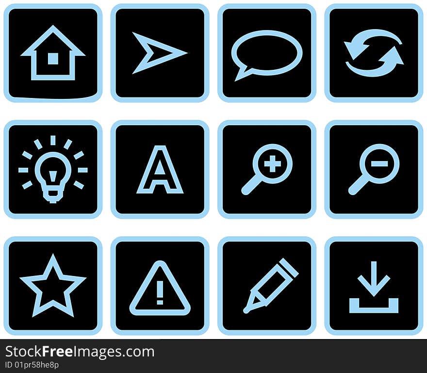 Original vector icons for web, software etc. on white background. Original vector icons for web, software etc. on white background