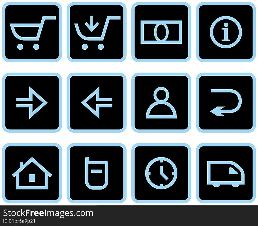 Original vector icons for web, software etc. on white background. Original vector icons for web, software etc. on white background