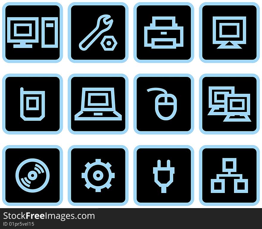 Vector Web Icons Set â€“ Hardware