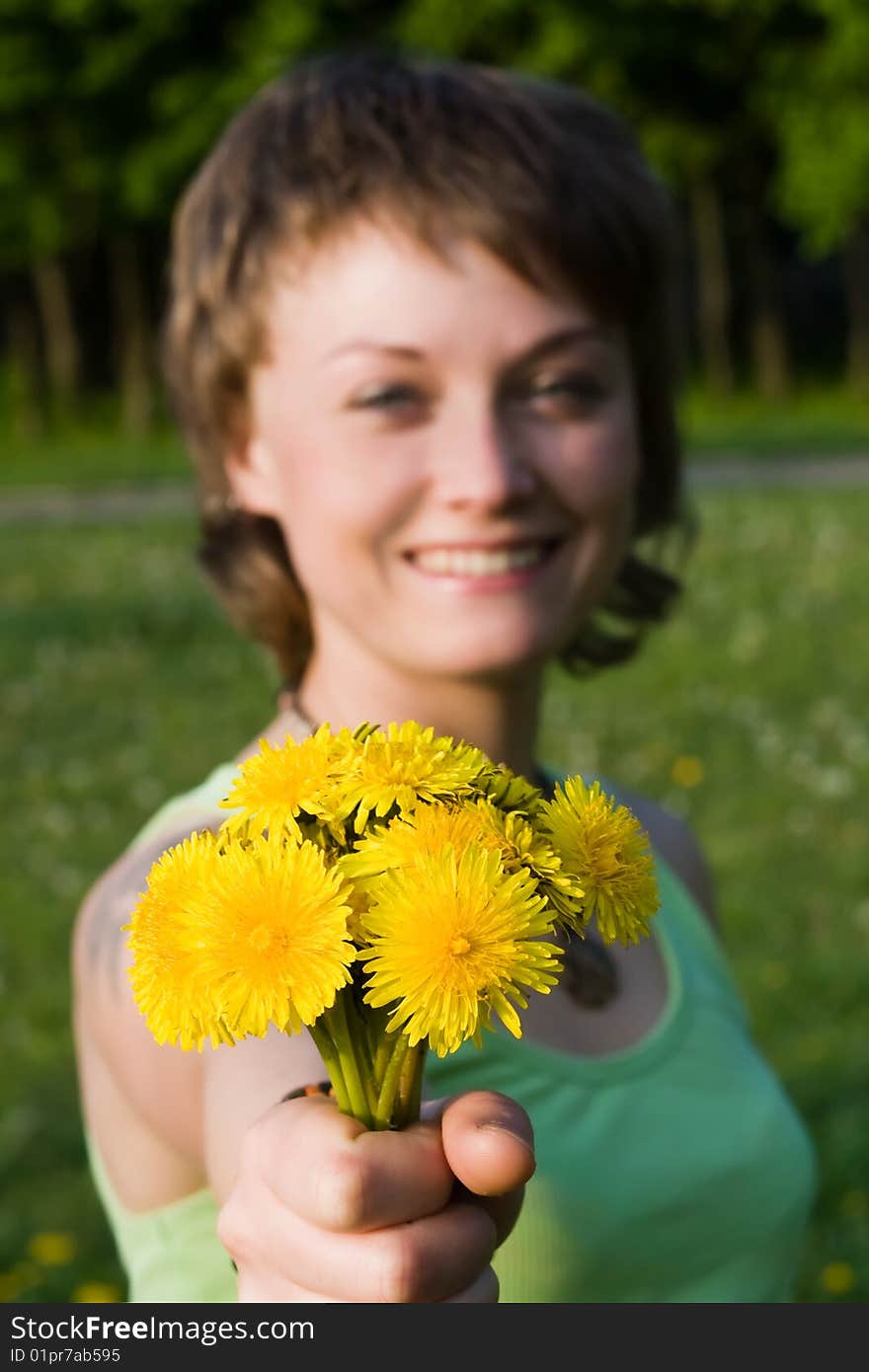 Bunch of dandelions