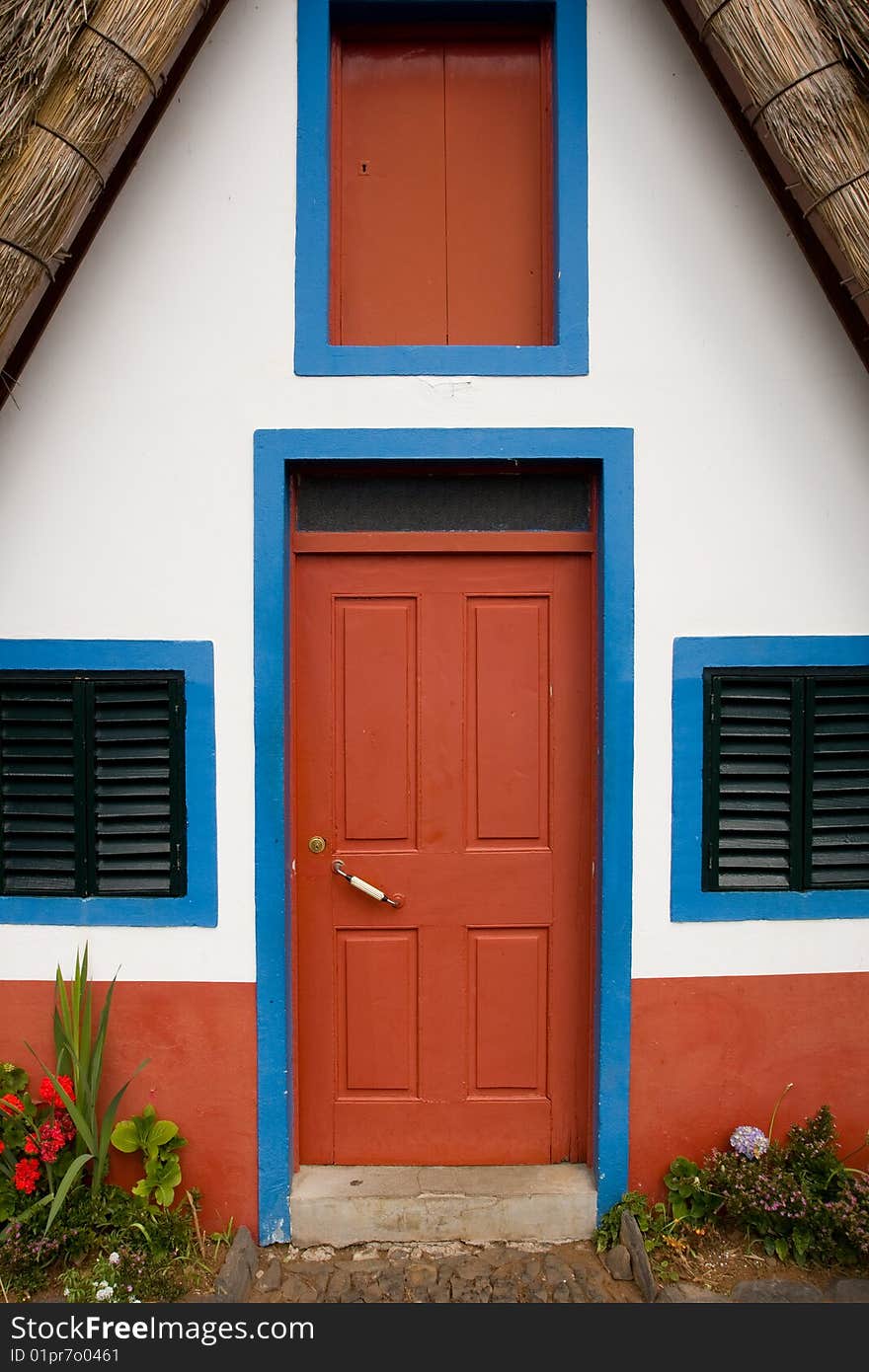 Detail of a Typical ´Casa de Colmo´ (thatched roof house) in Funchal. Madeira Island. Portugal. Detail of a Typical ´Casa de Colmo´ (thatched roof house) in Funchal. Madeira Island. Portugal