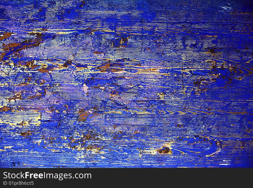 Blue Wooden Grunge Background