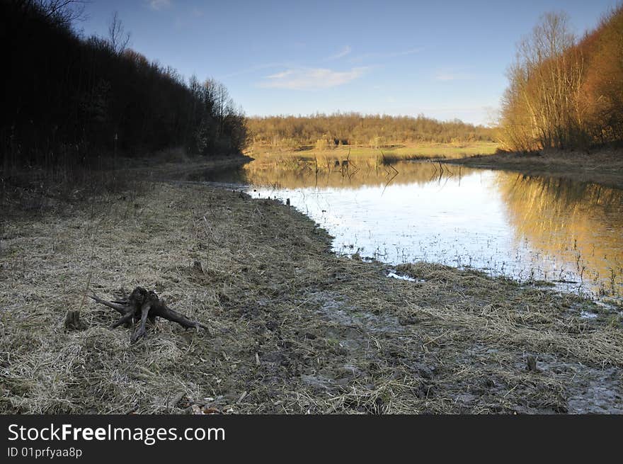 Muddy lake